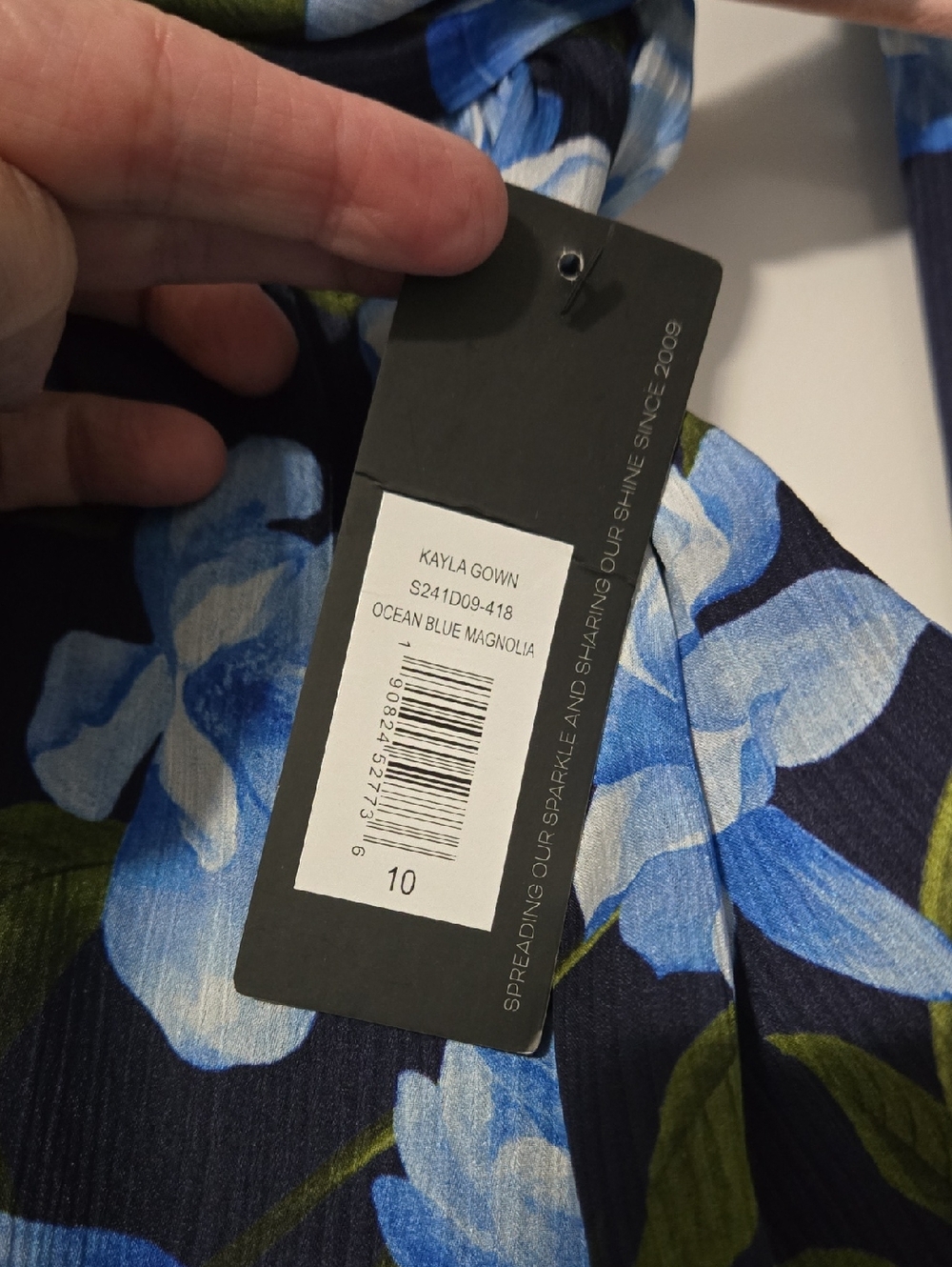 Blue Floral Halter Maxi Dress - Picture 9 of 10